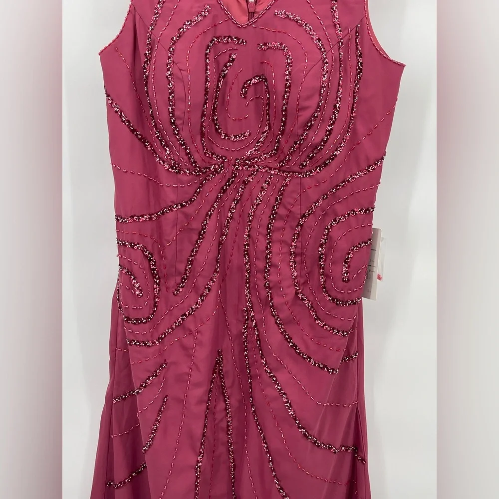 Elegant Burgundy Gown, Mother of the Bride